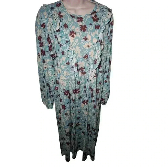 ZARA WOMAN MIDI FLORAL DRESS WITH RUFFLES SZ M Medium PERFECT Condition ADORABLE - Picture 3 of 10